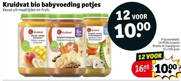 Aanbieding: Kruidvat bio babyvoeding potjes