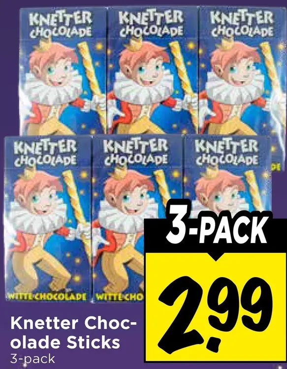 Aanbieding: Knetter Chocolade Sticks