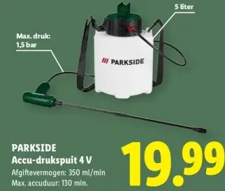 Aanbieding: Accu-drukspuit 4 V