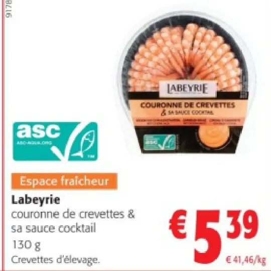 Offre: Couronne de crevettes & sa sauce cocktail