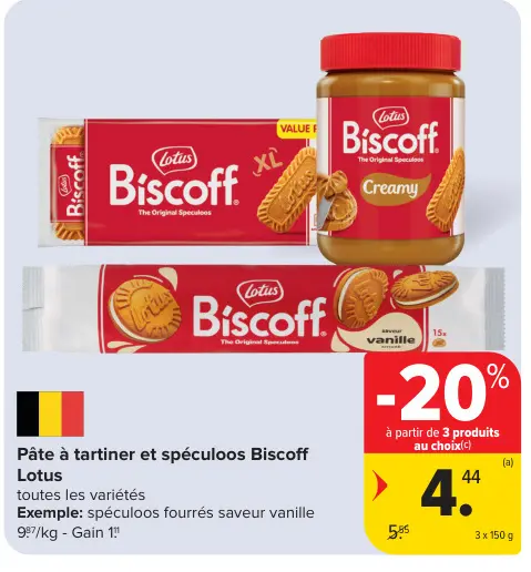 Offre: Pâte à tartiner et spéculoos Biscoff