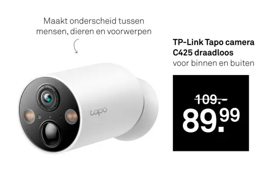 Aanbieding: TP-Link Tapo camera C425 draadloos