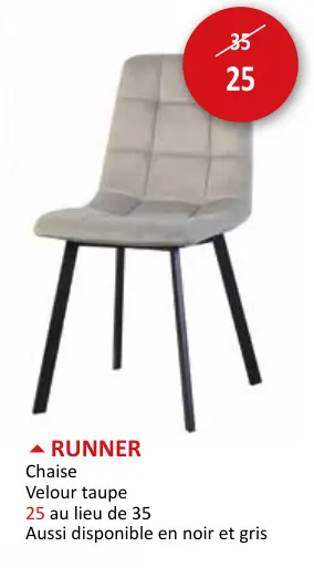 Offre: Chaise RUNNER