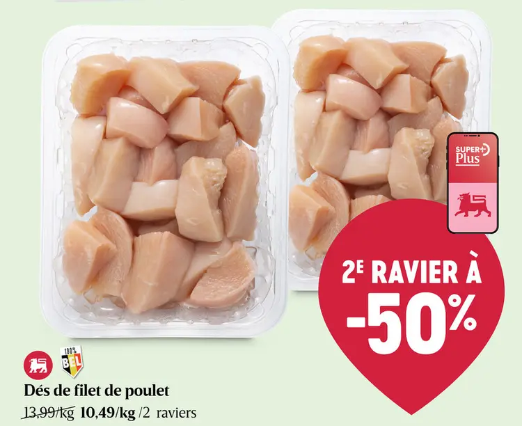 Offre: Dés de filet de poulet