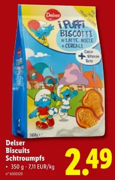 Offre: Delser Biscuits Schtroumpfs