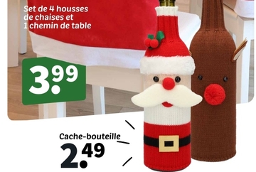 Offre: Set de 4 housses de chaises et 1 chemin de ta