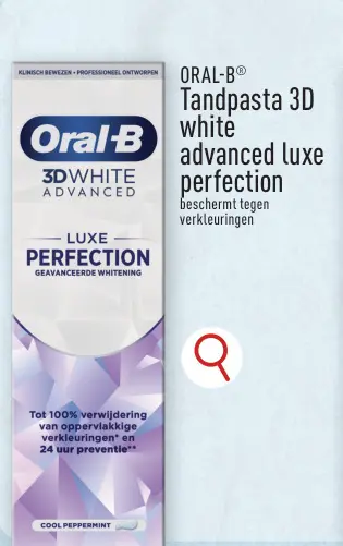 Promotie: Oral-B® Tandpasta 3D white advanced luxe perfection