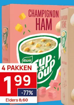 Aanbieding: 4 pakken Unox Cup a Soup Champignon Ham 3x16 GR