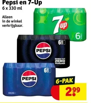 Aanbieding: Pepsi en 7-Up
