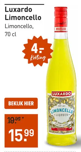 Aanbieding: Luxardo Limoncello 70CL