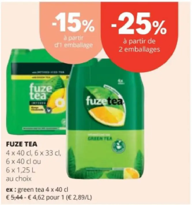 Offre: Fuze tea