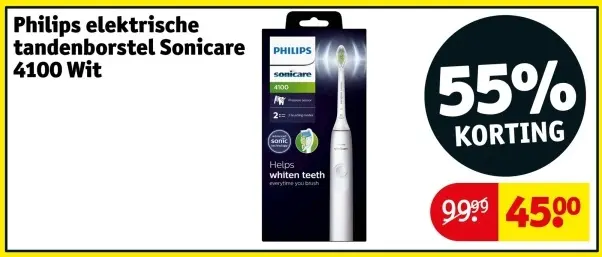 Promotie: Philips elektrische tandenborstel Sonicare 4100 wit