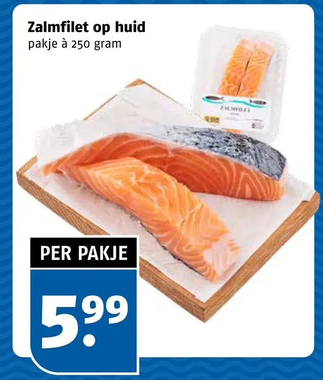 Aanbieding: Zalmfilet op huid