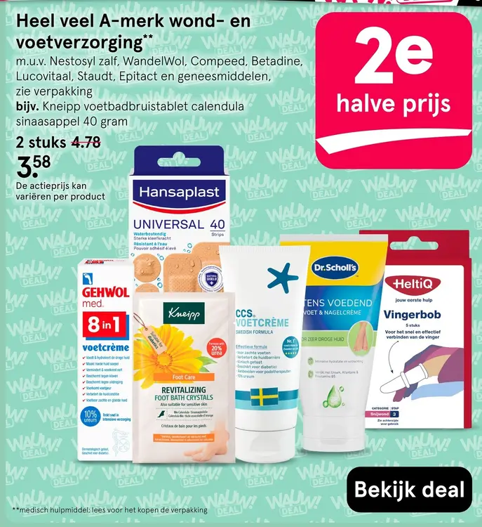 Aanbieding: Heel veel A-merk wond- en voetverzorging