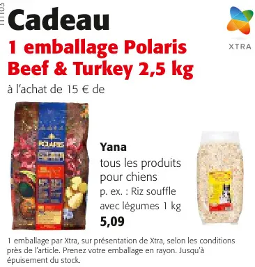 Offre: Yana Riz souffle avec légumes