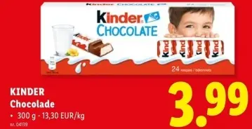 Promotie: KINDER Chocolade