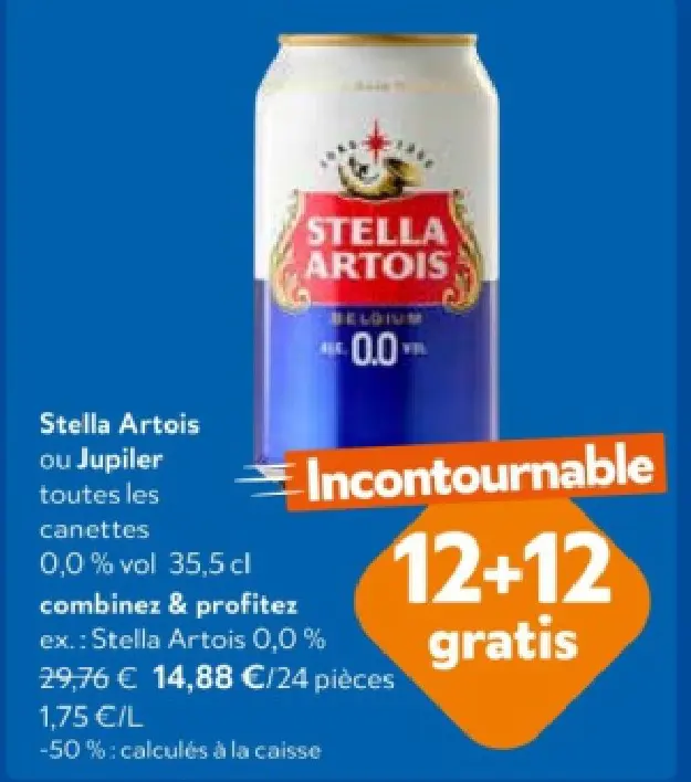 Offre: Stella Artois ou Jupiler