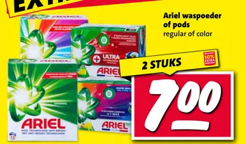 Aanbieding: Ariel waspoeder of pods
