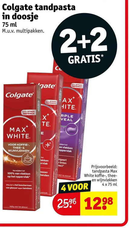 Aanbieding: Colgate tandpasta in doosje