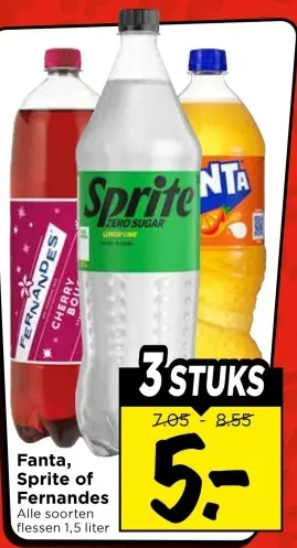 Aanbieding: Fanta, Sprite of Fernandes