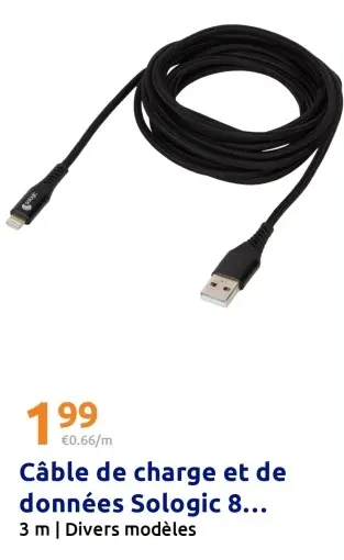 Offre: Câble de charge et de données