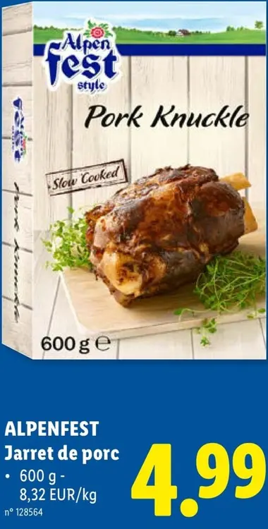 Offre: Alpen Fest style Jarret de porc
