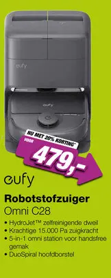 Aanbieding: Eufy Robotstofzuiger Omni C28