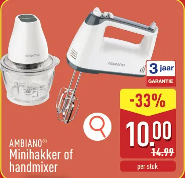 Promotie: Minihakker of handmixer