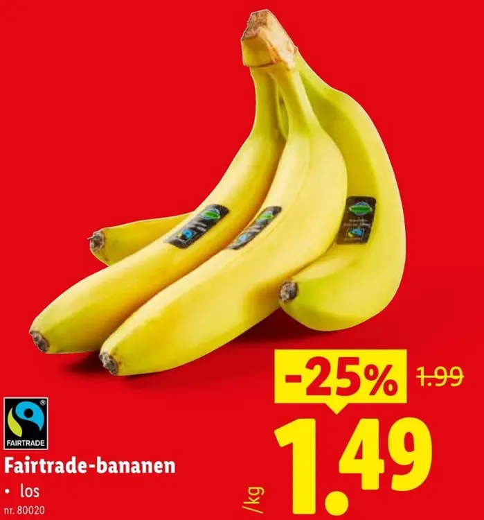 Promotie: Fairtrade-bananen
