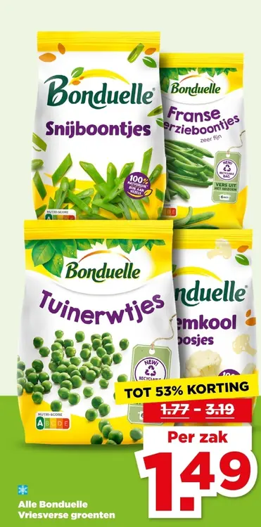 Alle Bonduelle vriesverse groenten