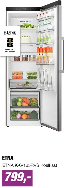 Aanbieding: ETNA KKV185RVS Koelkast