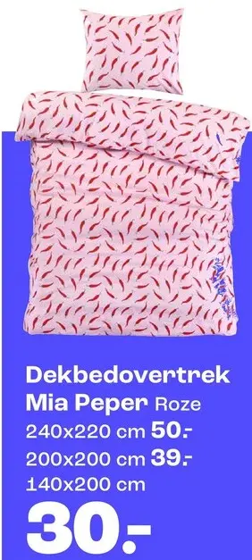 Promotie: Dekbedovertrek Mia Peper Roze