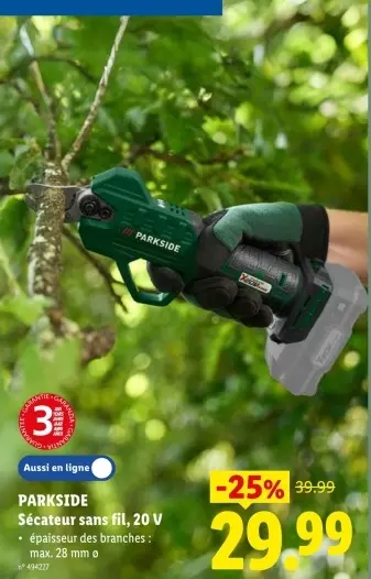 Offre: Sécateur sans fil