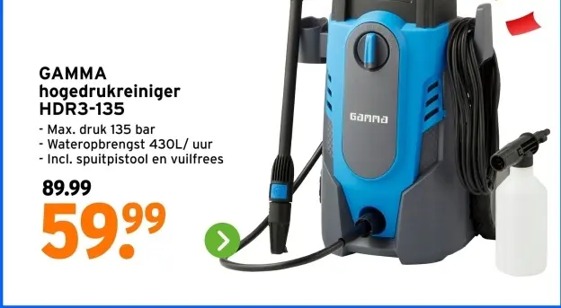 Aanbieding: GAMMA hogedrukreiniger HDR3-135