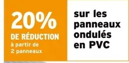 Offre: panneaux ondulés en PVC