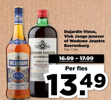 Aanbieding: Dujardin Vieux, Vlek Jonge jenever of Weduwe Joustra Beerenburg