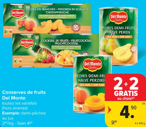 Offre: Conserves de fruits