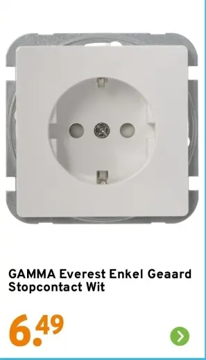 Aanbieding: Everest Enkel Geaard Stopcontact Wit