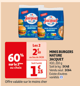 Aanbieding: MINIS BURGERS NATURE