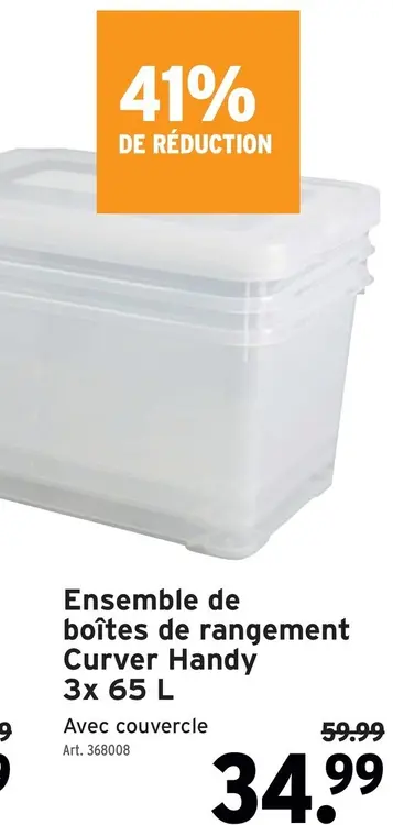 Offre: Ensemble de boîtes de rangement