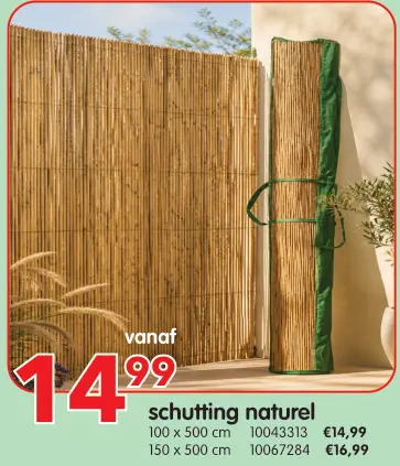 Promotie: schutting naturel