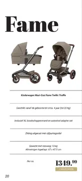 Aanbieding: Kinderwagen Maxi-Cosi Fame Twillic Truffle