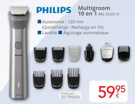 Offre: Multigroom 10 en 1 MG 5920/15