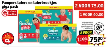 Aanbieding: Luiers en luierbroekjes giga pack