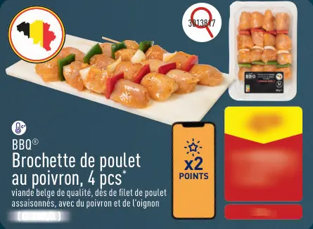 Offre: Brochette de poulet au poivron