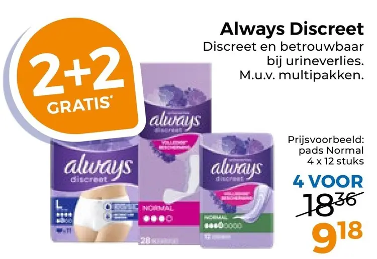 Aanbieding: Always Discreet