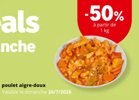 Offre: Poulet aigre-doux