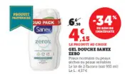 Offre: Gel douche Sanex zero