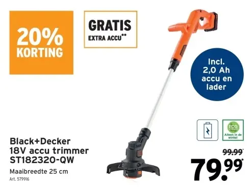 Promotie: 18V accu trimmer ST182320-QW