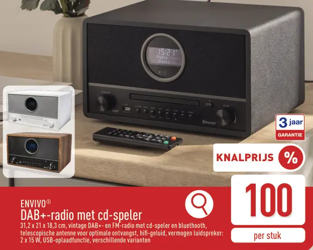 Promotie: DAB+-radio met cd-speler